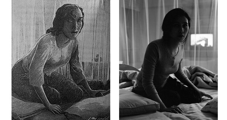 Original illustrations by Hem Vejakorn depicted in photograph by Chuenmana Photo: Pattana Chuenmana/Richard Koh Fine Art