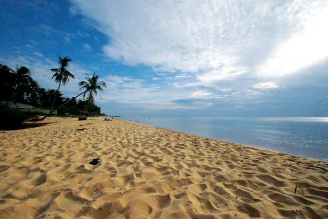 Photo: Simon Hare. Island life: the 20km Long Beach; Duong Dong, Phu Quoc’s largest and busiest town.