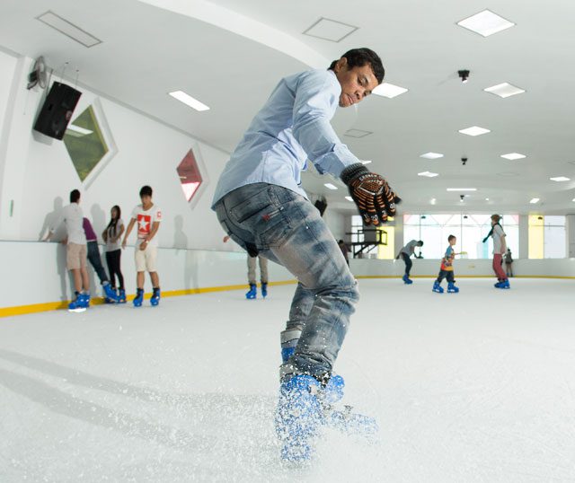 Frosty fun: affluent young Khmers enjoy the country’s first ice rink in downtown Phnom Pemh