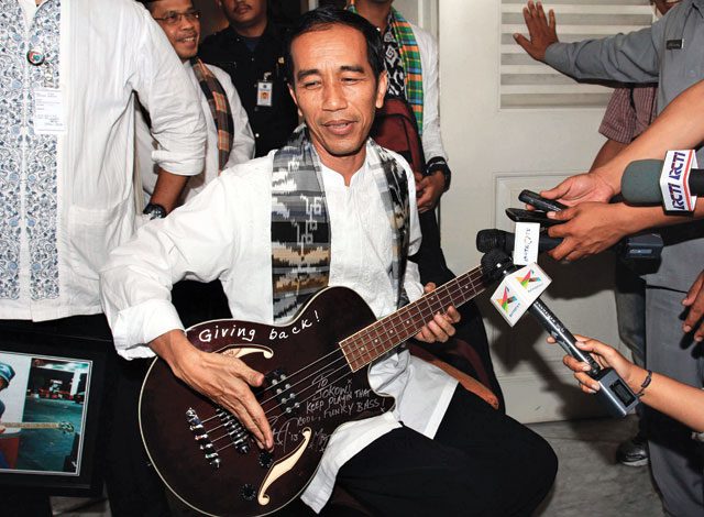 Playing the field: Jakarta’s social media-savvy governor Joko Widodo has more than 700,000 Twitter followers. AFP