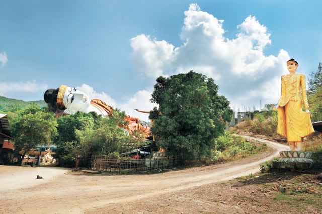 Laying low: a reclining Buddha, near Mawlamyine. This architectural marvel can be seen from kilometres away. Raghu Rai (India)