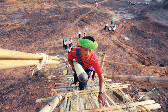 Handmade rocket festival in Shan state