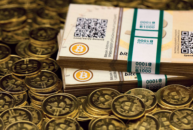 Cashed up: ‘paper wallets’, seen here, are a way to store bitcoins offline