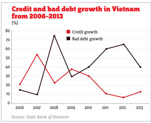 Vietnam credit and bad debt growth