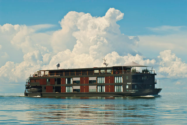 Under way: the Aqua Mekong sails from Siem Reap, via Phnom Penh, to My Tho, near Ho Chi Minh City and back