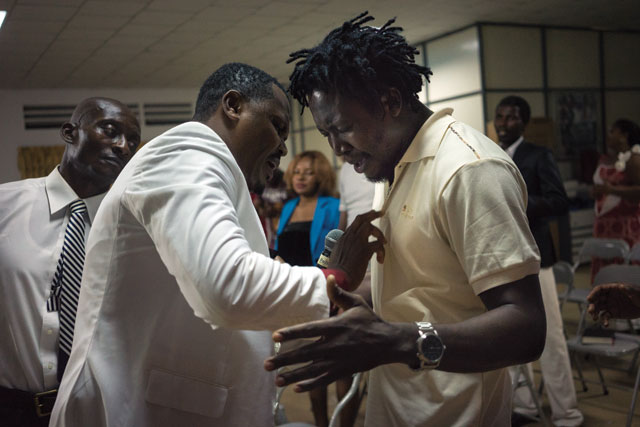 Heal the world: the pastor is well known among the expat Nigerian community of Phnom Penh for his alleged ability to heal and perform what some call ‘miracles’. Photo: Thomas Christofoletti