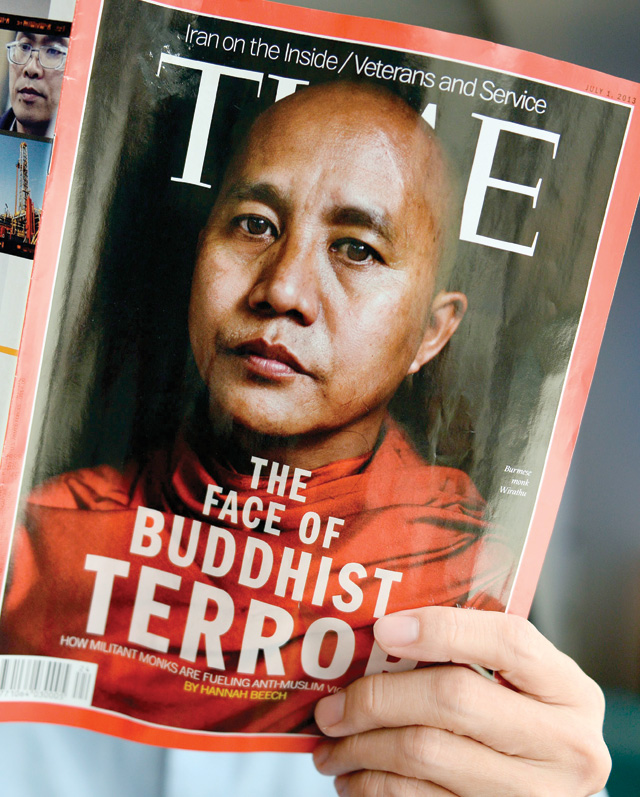 Cover star: Wirathu on the front of Time’s July 2013 issue