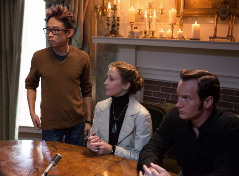 James Wan and the stars of The Conjuring 2