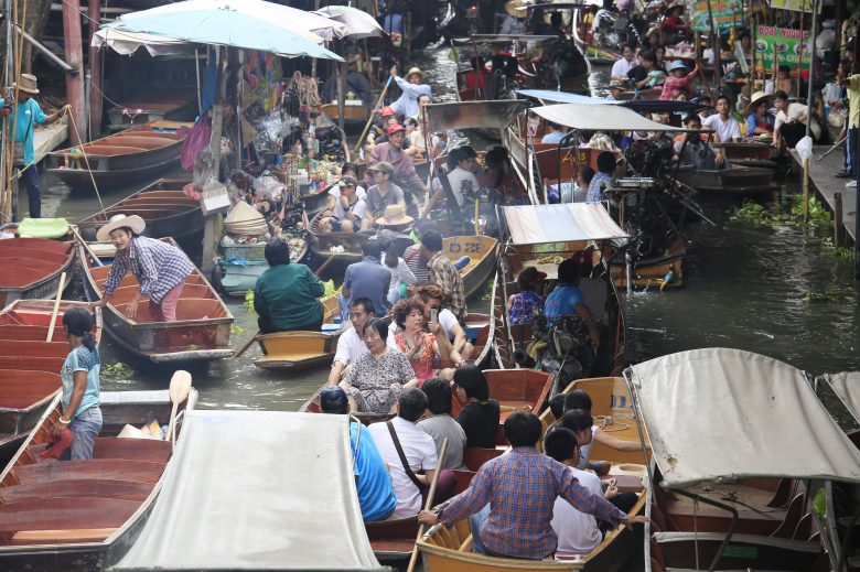 Boat tourist jam in Thailand