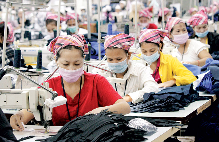 Cambodian garment workers