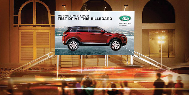 Land Rover’s drive-away billboard caused a splash in the Philippines