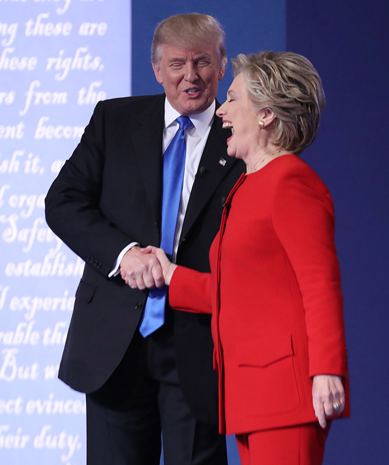 Hillary Clinton and Donald Trump at the first Presidential Debate