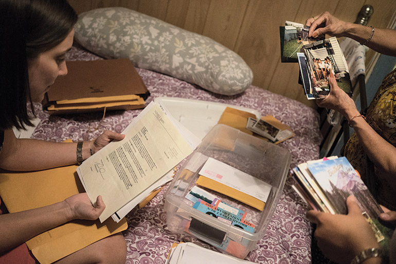 Beach and Ly Hov’s family look through his old legal documents. Beach is preparing to meet with a new lawyer. “I do believe that Ly had ineffective counsel,” she says