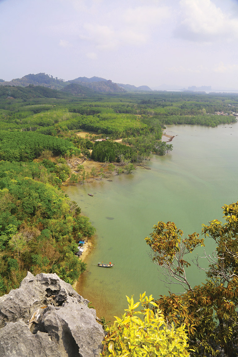 coastal view from the summit of White Rock, better known as Dugong Point, on Koh Libong