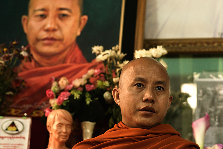 controversial monk Wirathu is one of Myanmar’s most high-profile Buddhist nationalists