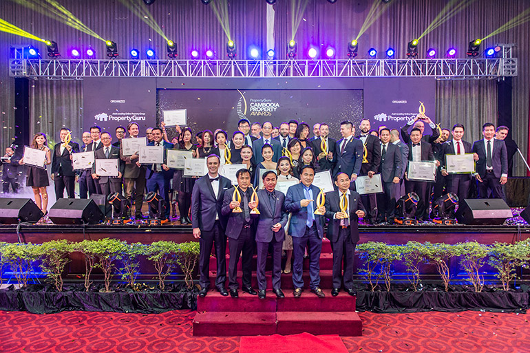 Winners and Highly Commended at PropertyGuru Cambodia Property Awards, the first event of the 2017 Asia Property Awards series. Photo: Kampuchea Party Republic