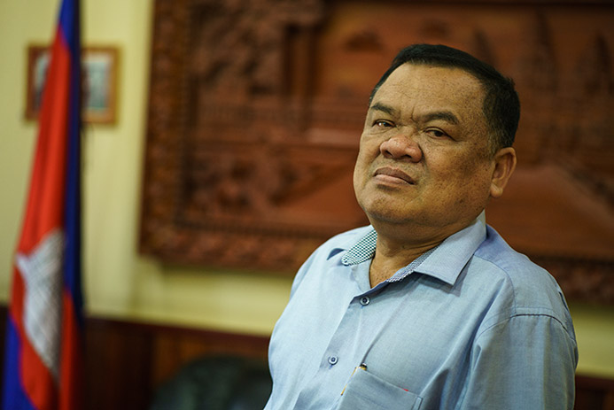 Former military commander and founder of the royalist Khmer National United Party Nhek Bun Chhay. The Khmer National United Party recently announced a merger with the Cambodia National Justice Party. Photo: Sam Jam