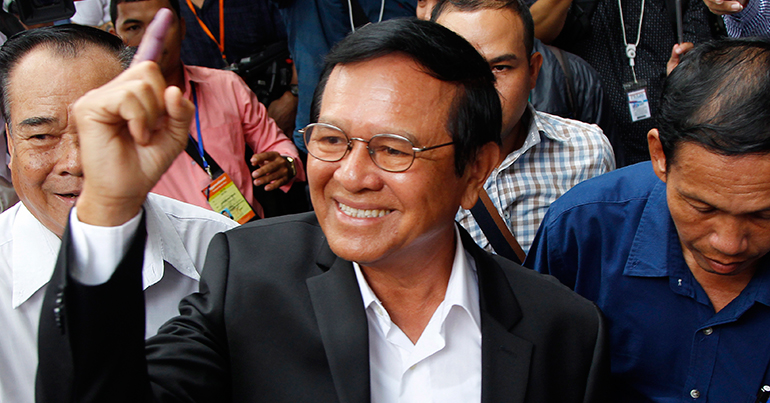 Cambodia's opposition leader released to home detention