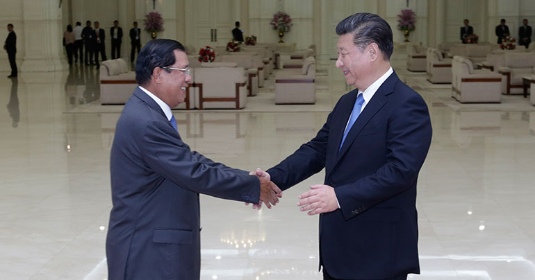 Hun Sen_Xi Jinping_Peace Palace_Phnom Penh_Cambodia_Mak Remissa_Southeast Asia Globe 2018