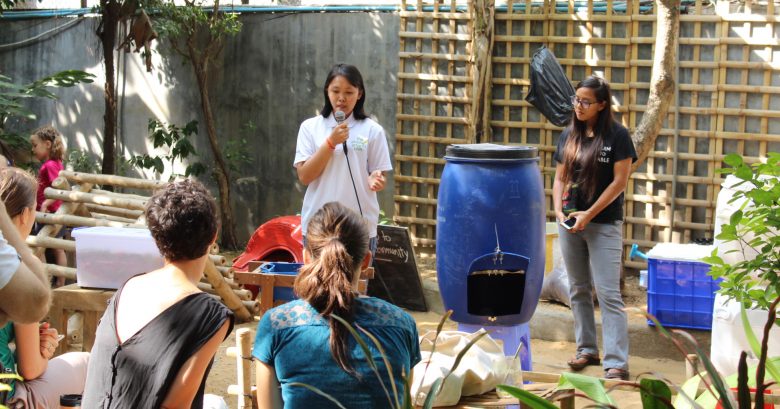 A community composting workshop run by Farm to Table