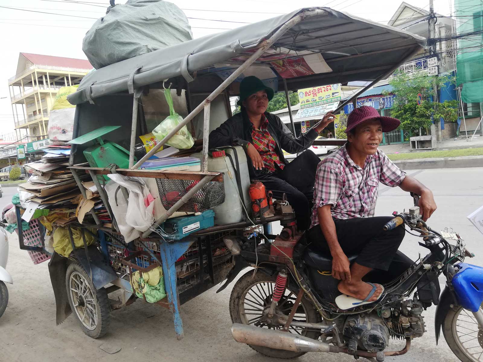 Ey Srey Ny and Huot Vanna are two of Cambodia's edjai, or waste-pickers. Photo: Evie Breese