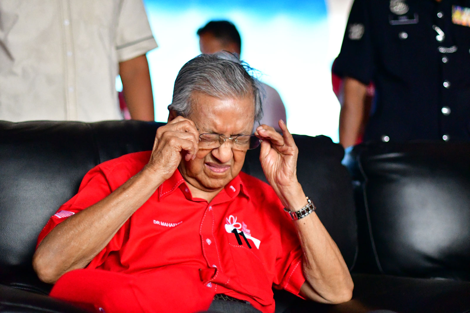 Mahathir Mohamad pictured before a May 5 2018 election rally in rural Kedah State in the north of peninsular Malaysia, less than a week before his coalitions shock win in May 2018 parliamentary elections )Photo - Simon Roughneen)