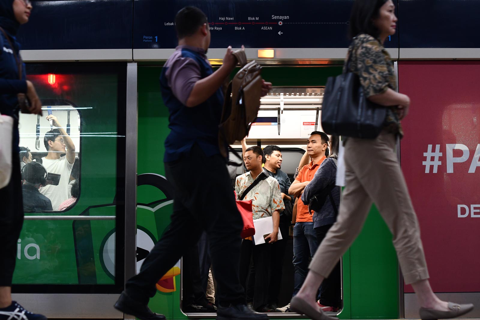 The Jakarta metro was a long-awaited infrastructure project that long pre-dated Widodo taking office but finally opened in 2019, shortly before Widodo's successful re-election as president. Photo: Simon Roughneen