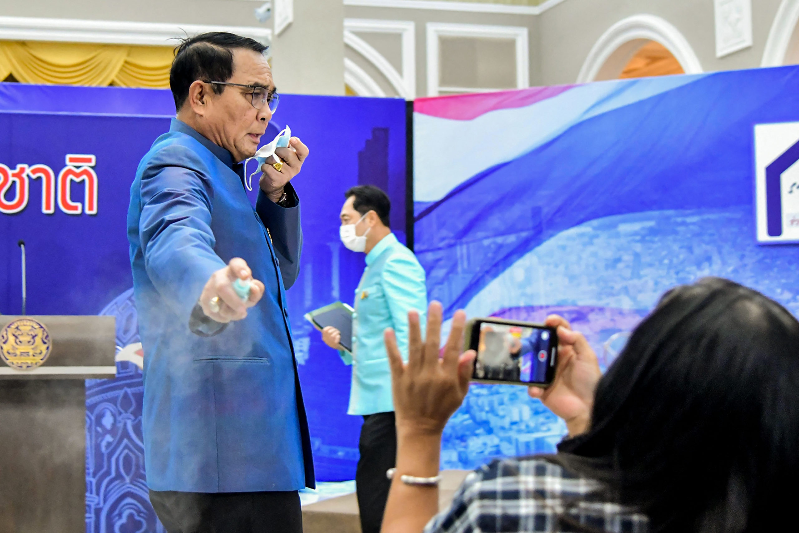Hand sanitiser and banana peels: Normalising Prayut’s bizarre behaviour